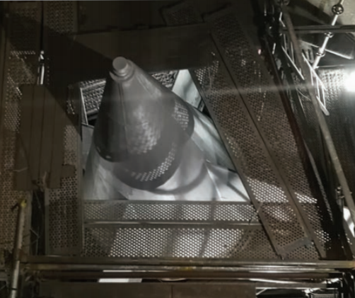 Corrosion & Abrasion ProtectIon for slag silo DiviDing Cones using rezorect